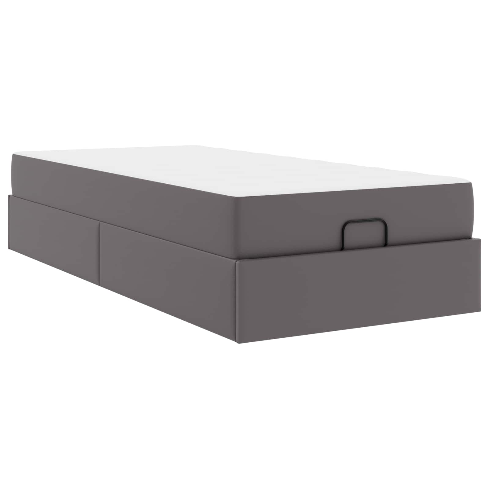 Bettgestell mit Matratze Sonstiges 2 stk. Grau PVC