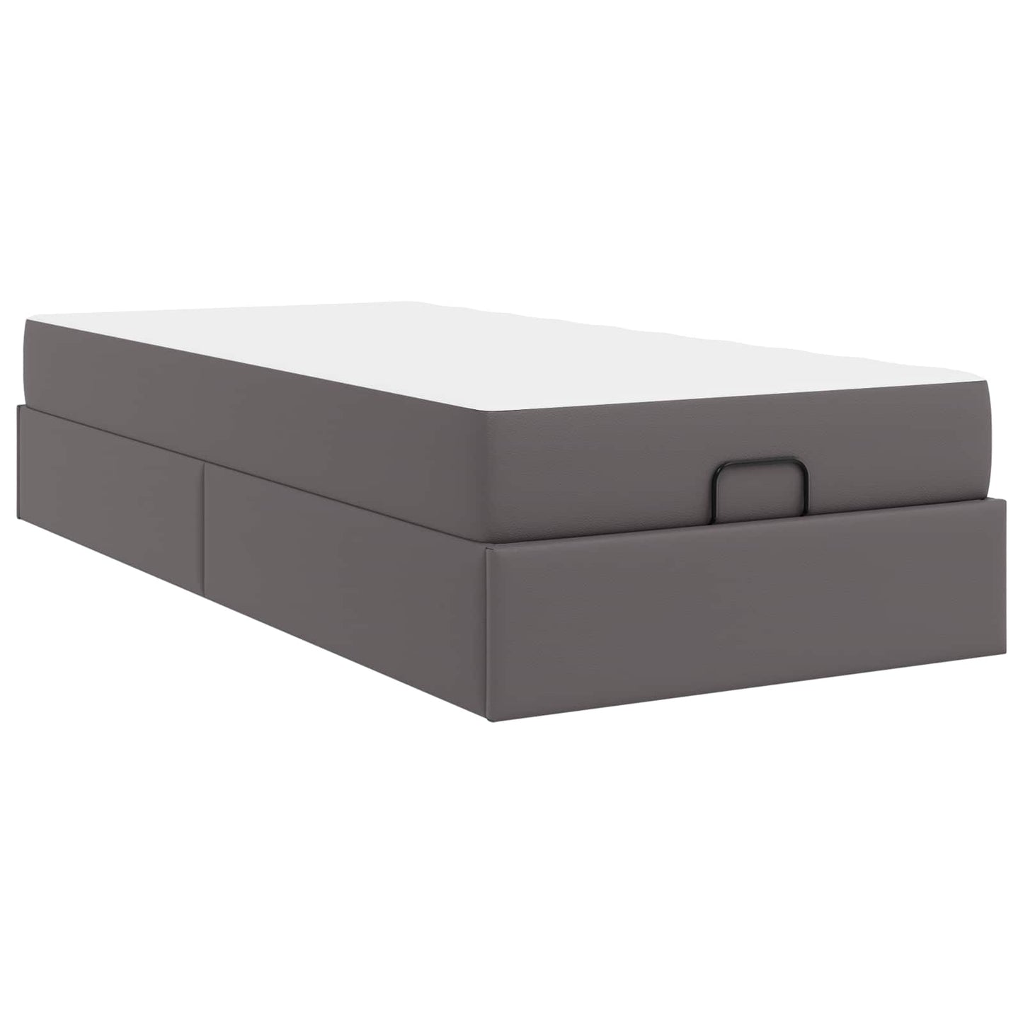 Bettgestell mit Matratze Sonstiges 2 stk. Grau PVC