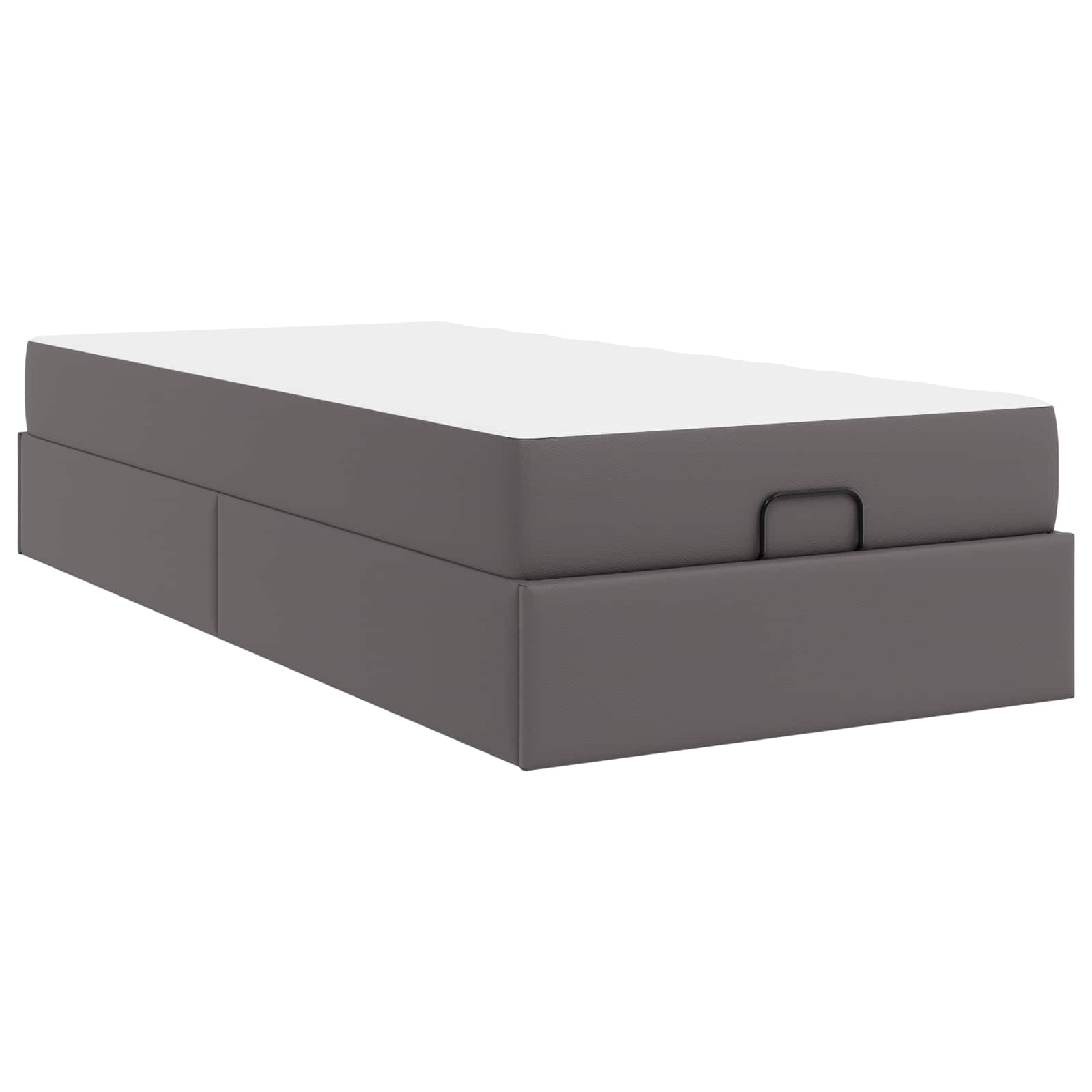 Bettgestell mit Matratze Sonstiges 2 stk. Grau PVC