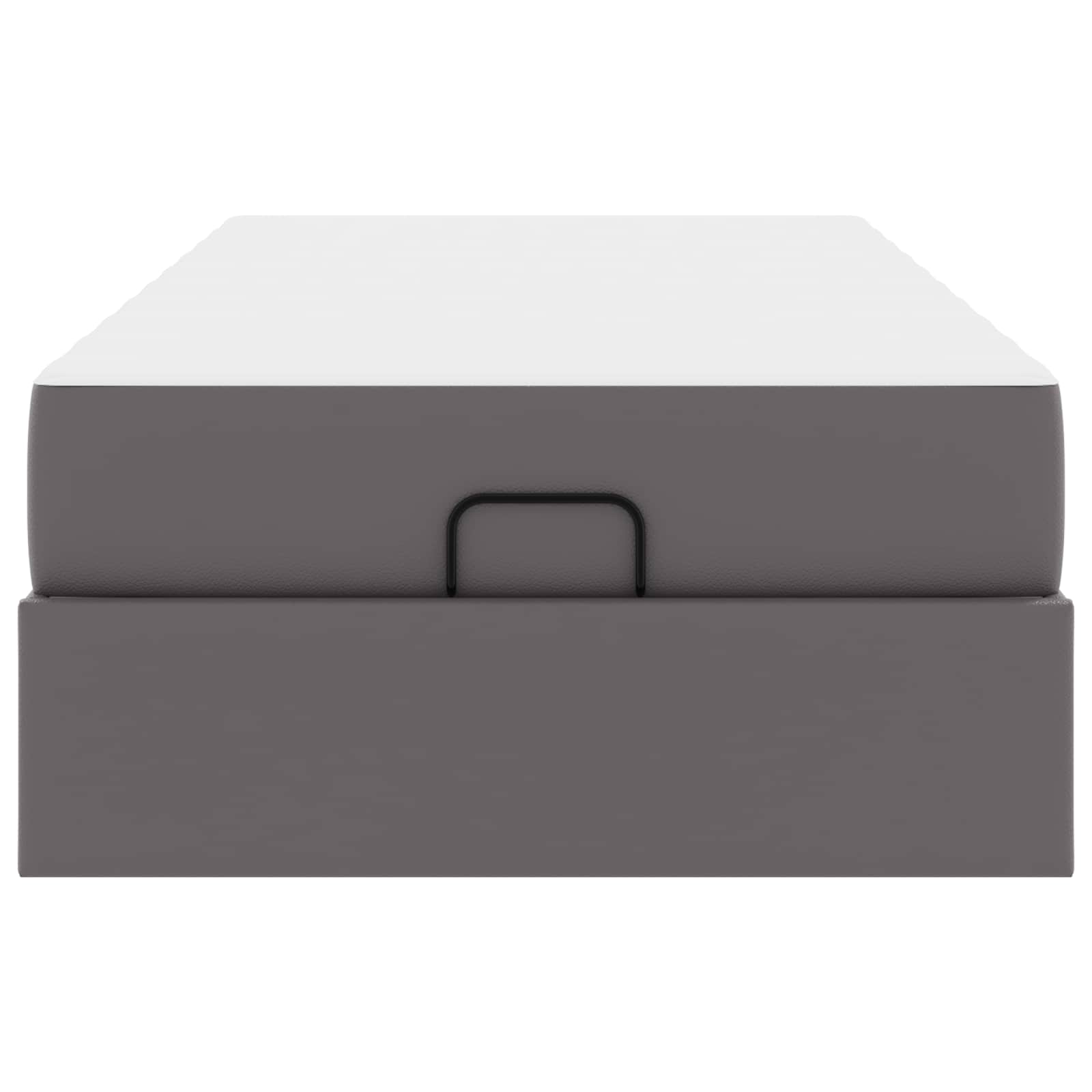 Bettgestell mit Matratze Sonstiges 2 stk. Grau PVC