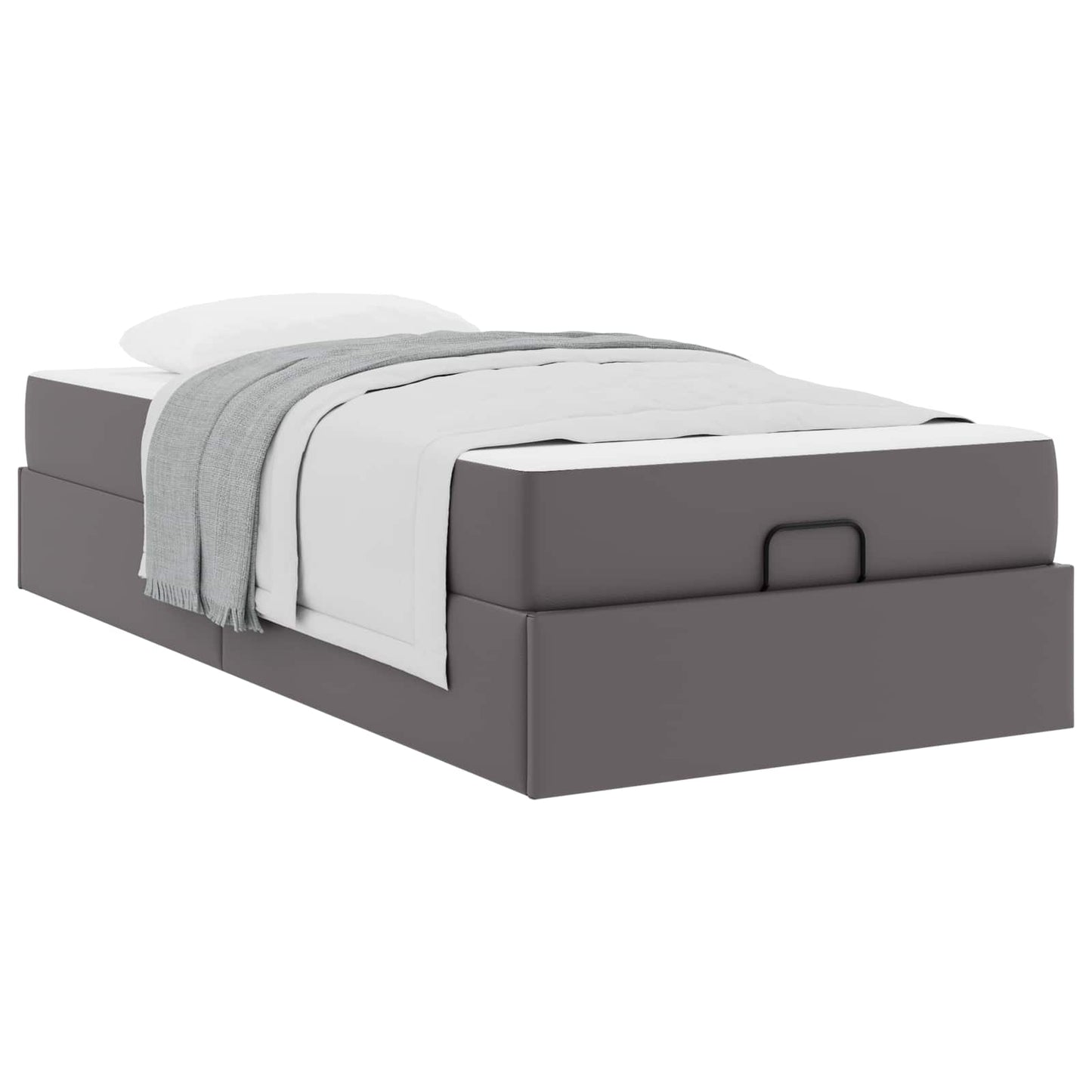 Bettgestell mit Matratze Sonstiges 2 stk. Grau PVC