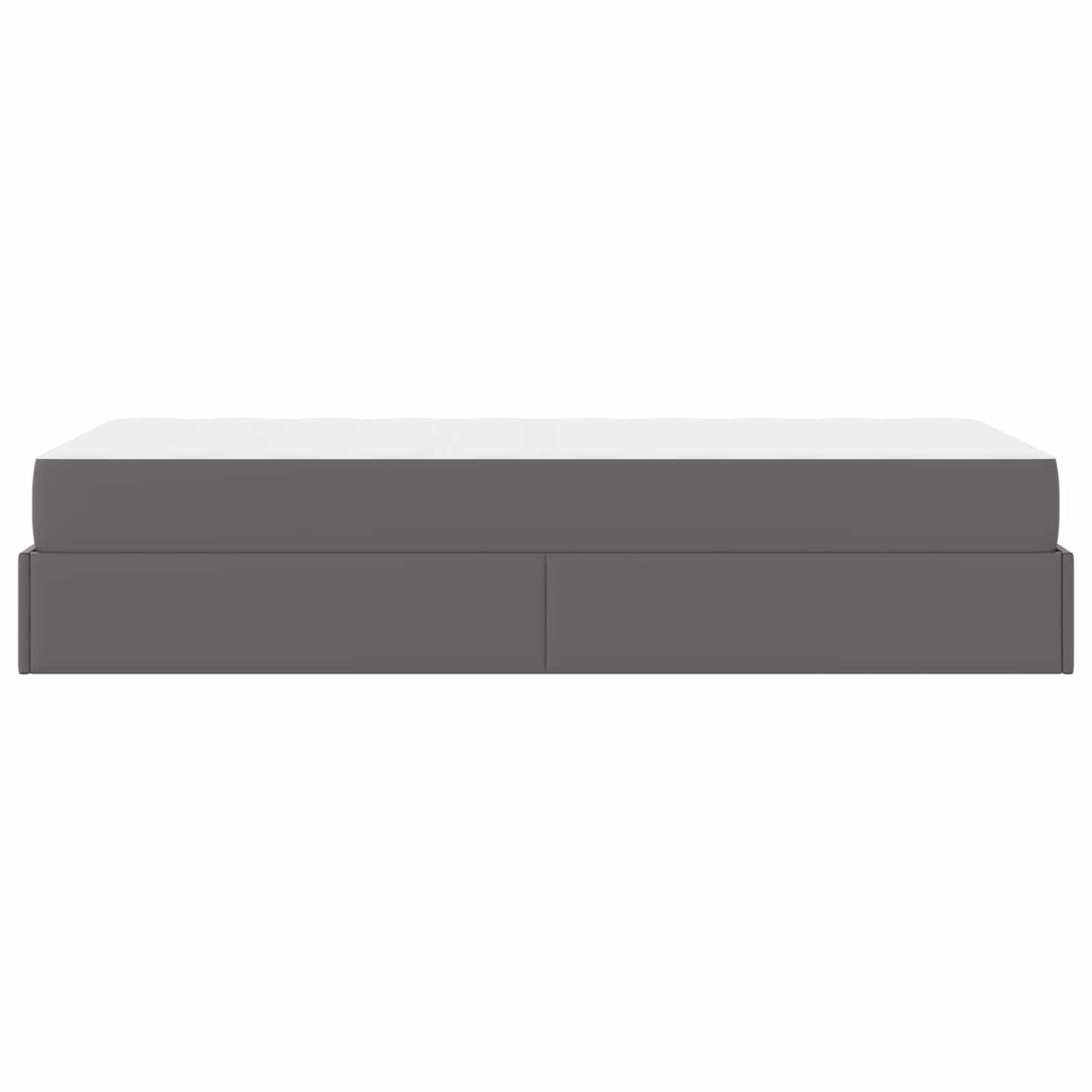 Bettgestell mit Matratze Sonstiges 2 stk. Grau PVC