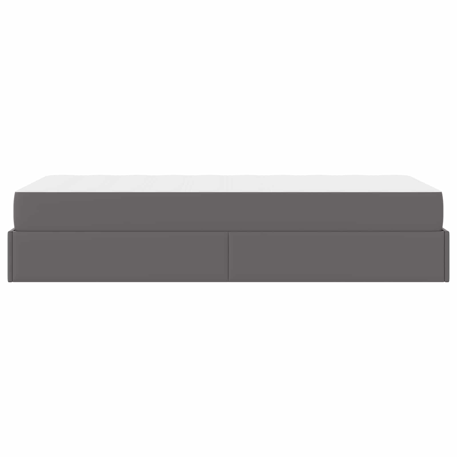 Bettgestell mit Matratze Sonstiges 2 stk. Grau PVC