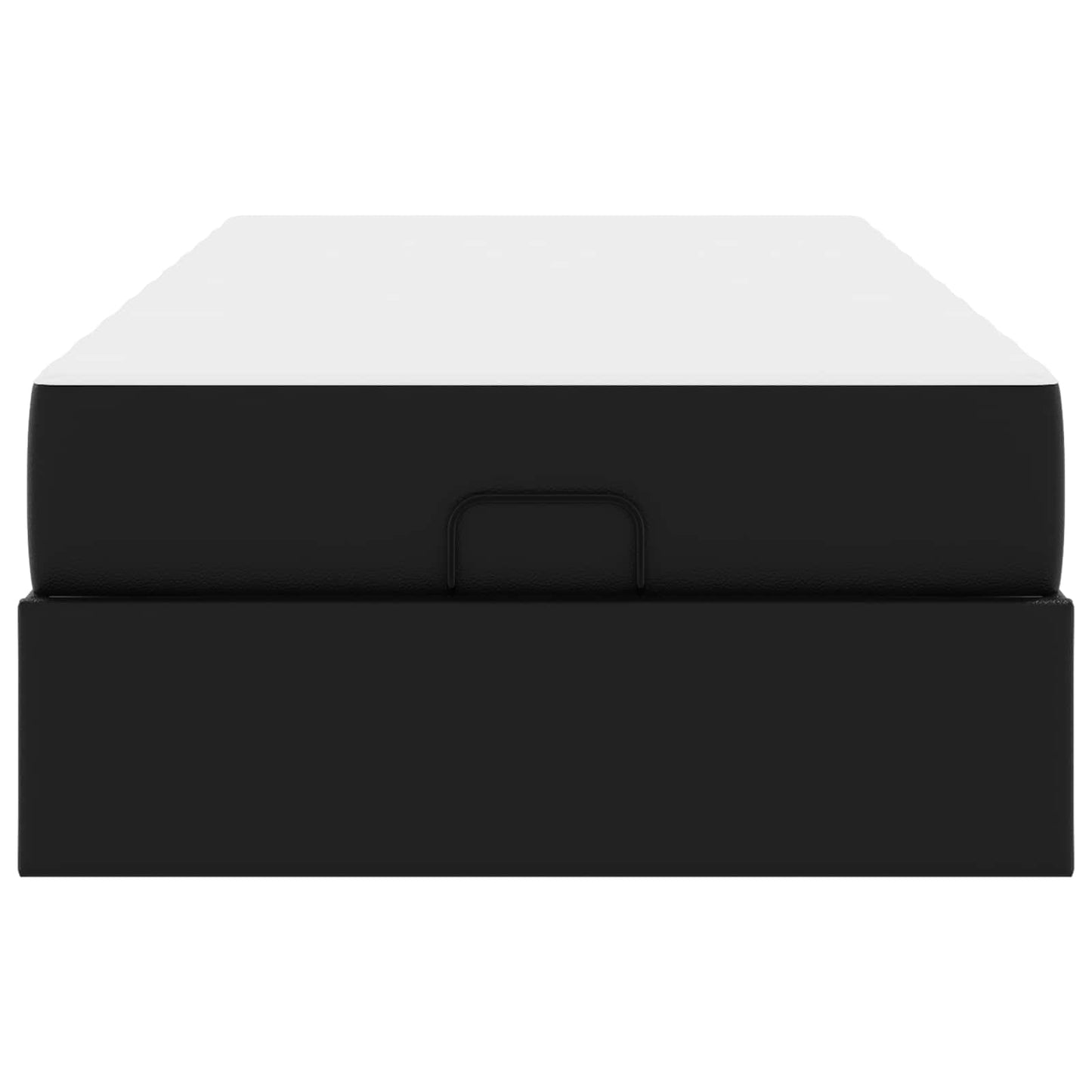 Bettgestell mit Matratze Sonstiges 2 Stk. Schwarz PVC