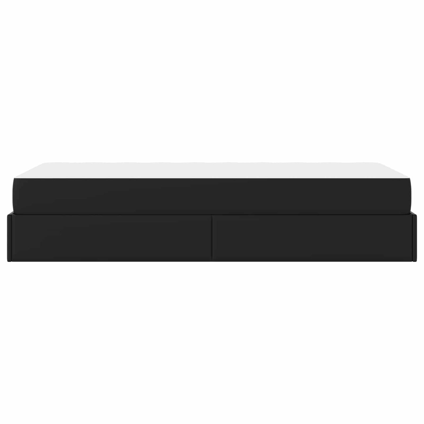 Bettgestell mit Matratze Sonstiges 2 Stk. Schwarz PVC