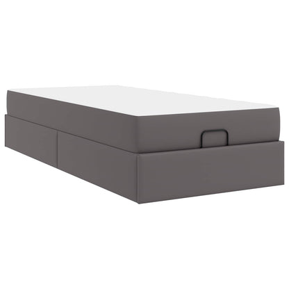 Bettgestell mit Matratze Sonstiges 2 stk. Grau PVC