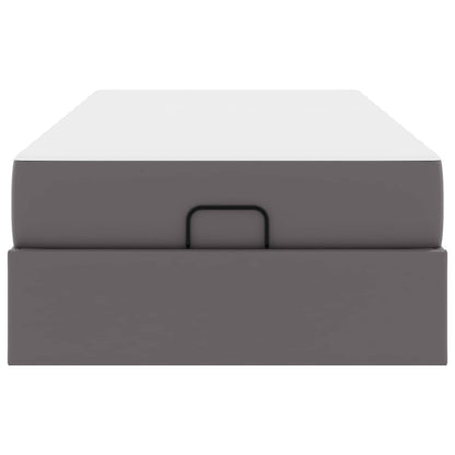 Bettgestell mit Matratze Sonstiges 2 stk. Grau PVC