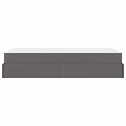 Bettgestell mit Matratze Sonstiges 2 stk. Grau PVC