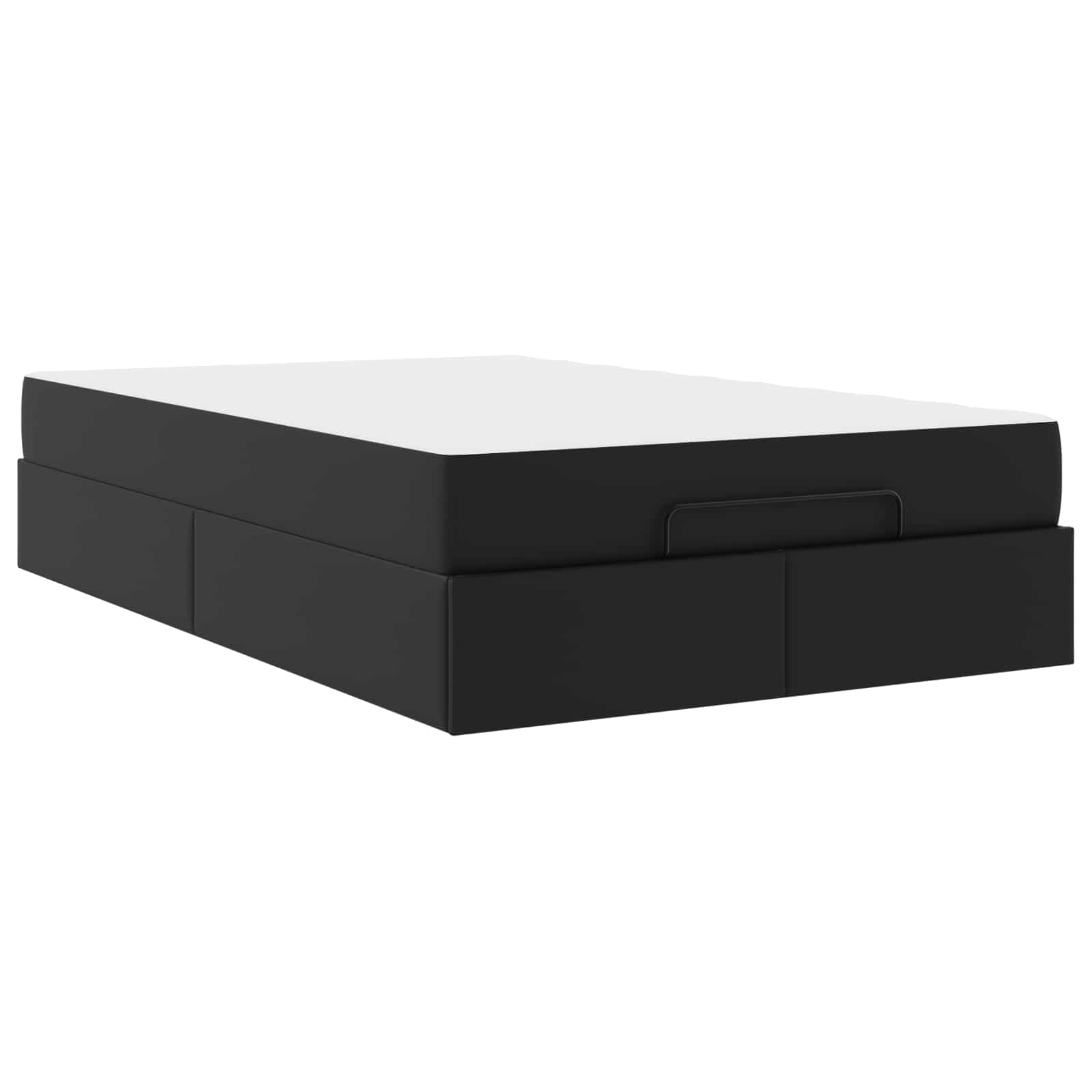 Bettgestell mit Matratze Sonstiges 2 stk. Schwarz PVC