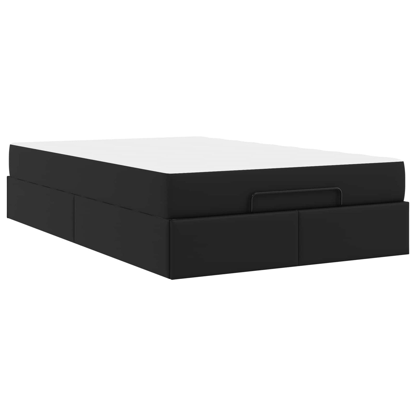 Bettgestell mit Matratze Sonstiges 2 stk. Schwarz PVC