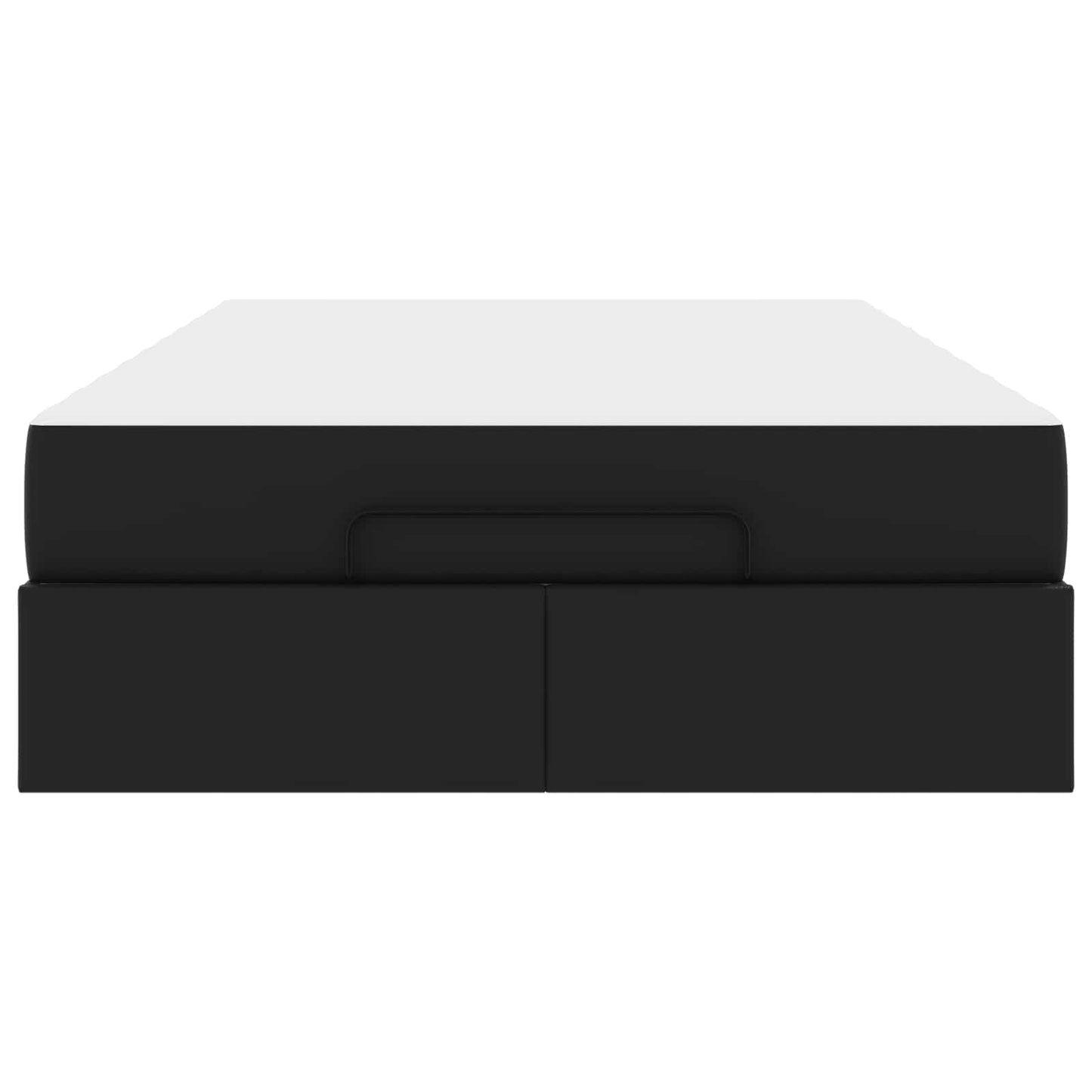Bettgestell mit Matratze Sonstiges 2 stk. Schwarz PVC