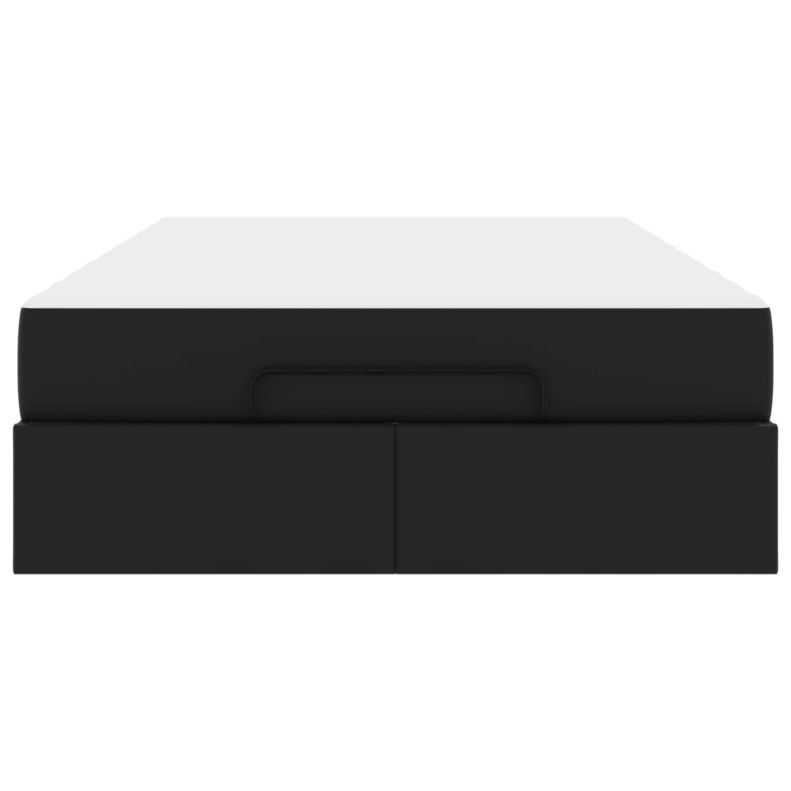 Bettgestell mit Matratze Sonstiges 2 stk. Schwarz PVC