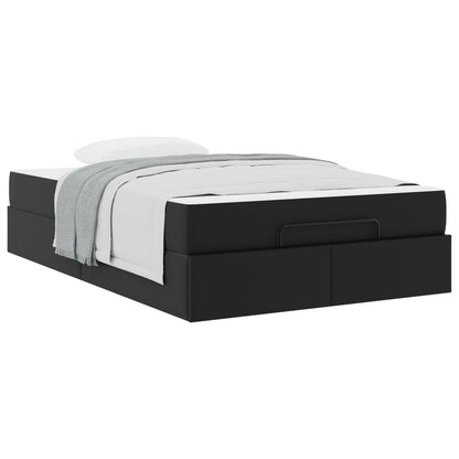 Bettgestell mit Matratze Sonstiges 2 stk. Schwarz PVC
