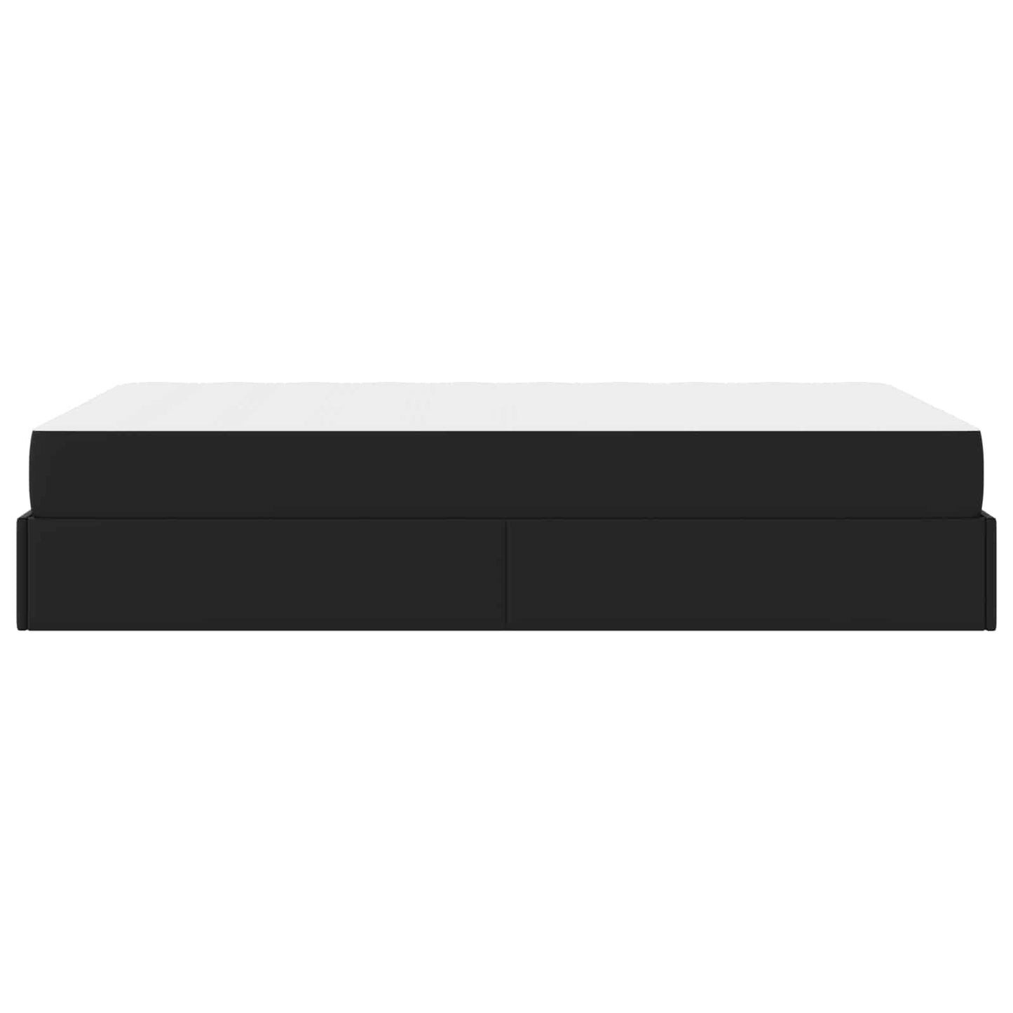 Bettgestell mit Matratze Sonstiges 2 stk. Schwarz PVC