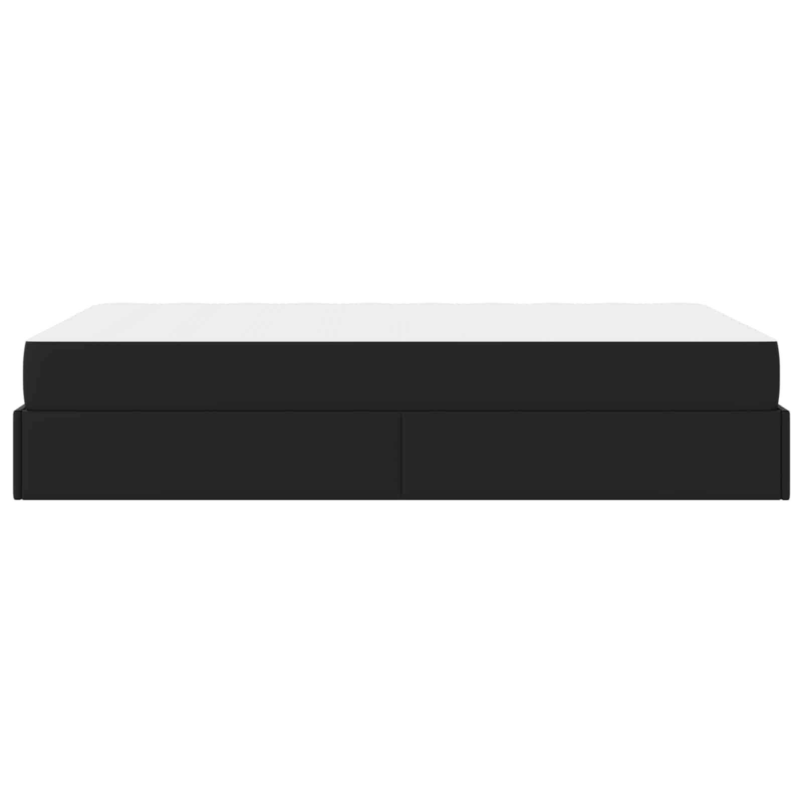 Bettgestell mit Matratze Sonstiges 2 stk. Schwarz PVC