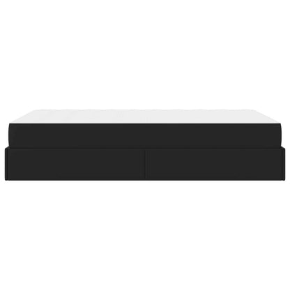 Bettgestell mit Matratze Sonstiges 2 stk. Schwarz PVC
