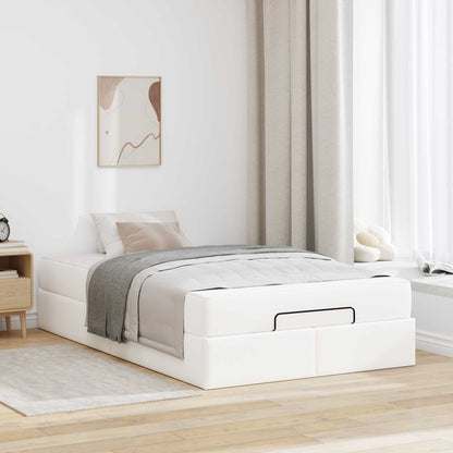Bettgestell mit Matratze Sonstiges 2 Stk. Weiß PVC
