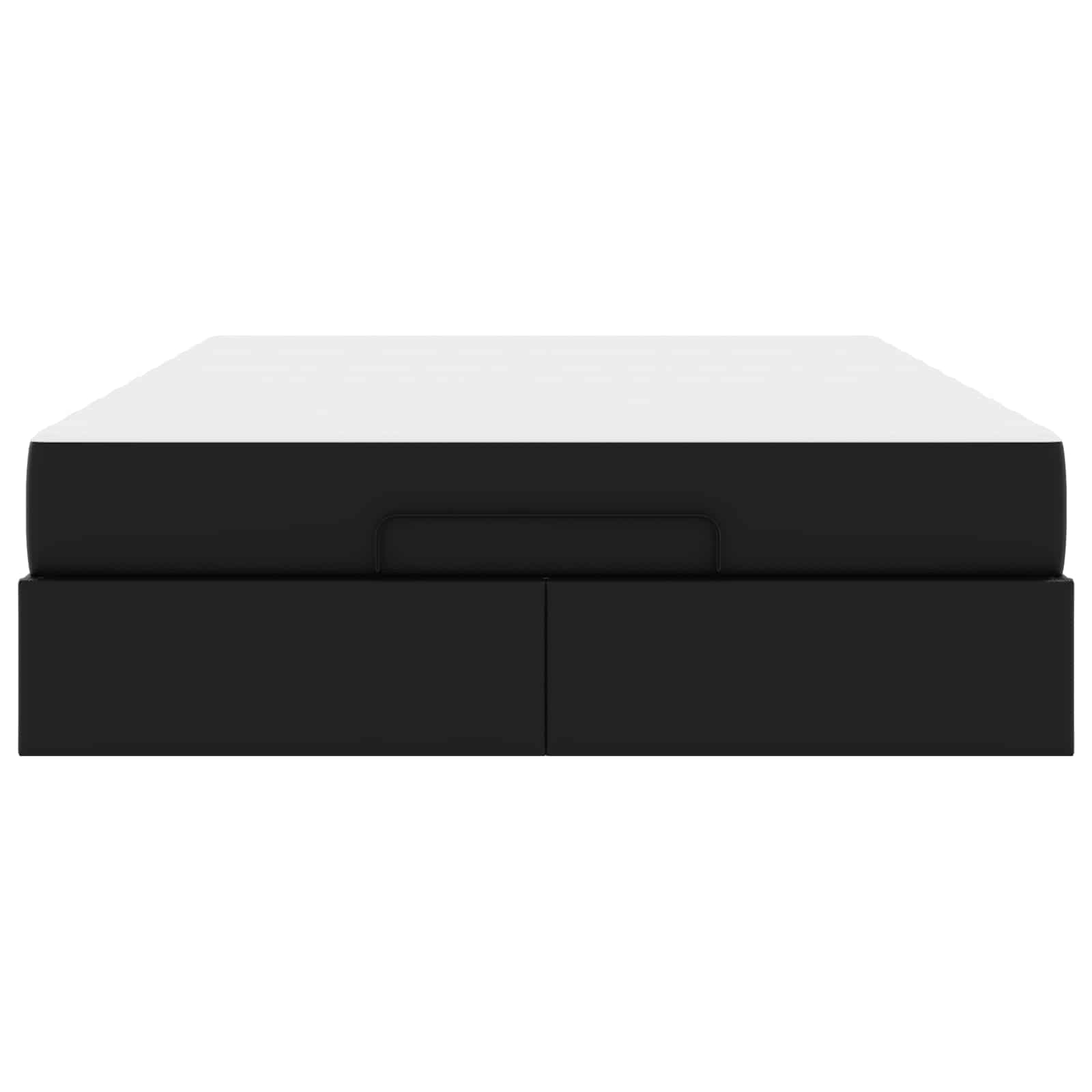 Bettgestell mit Matratze Sonstiges 2 stk. Schwarz PVC