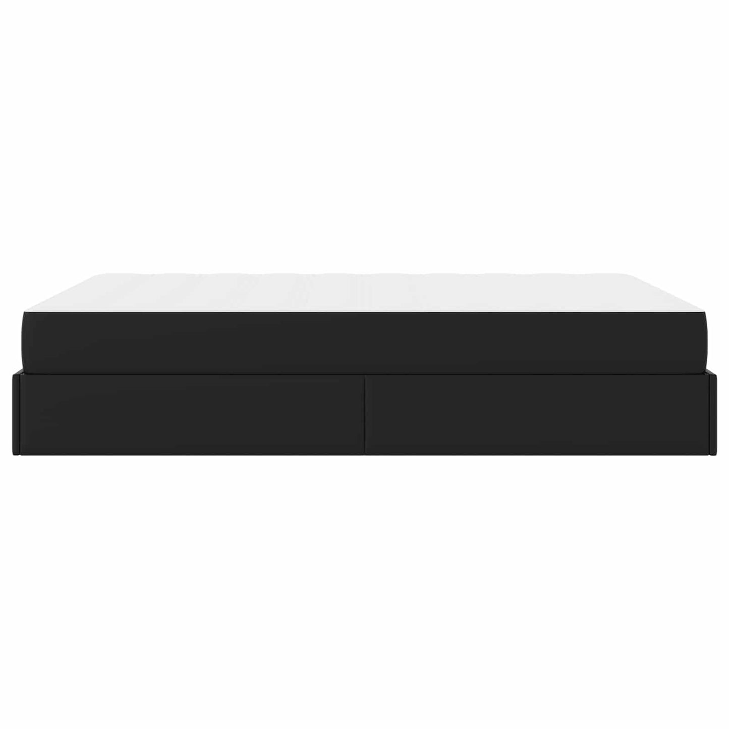 Bettgestell mit Matratze Sonstiges 2 stk. Schwarz PVC