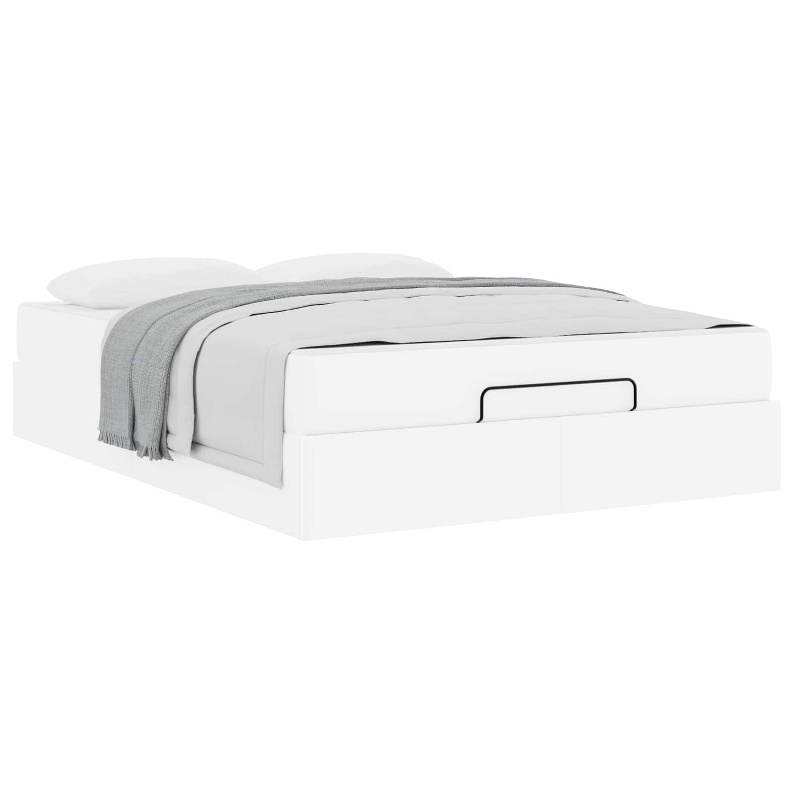Bettgestell mit Matratze Sonstiges 2 pcs Weiß PVC