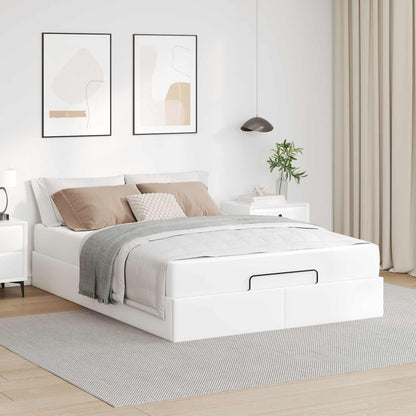 Bettgestell mit Matratze Sonstiges 2 Stk. Weiß PVC