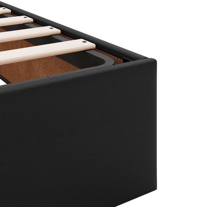 Bettgestell mit Matratze Sonstiges 2 Stk. Schwarz PVC