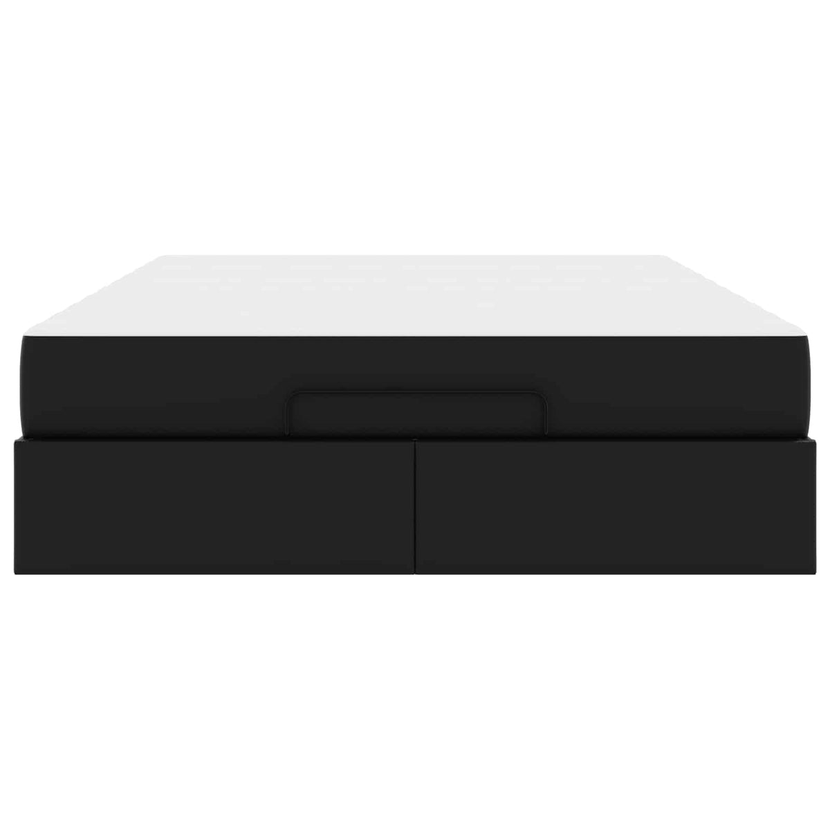 Bettgestell mit Matratze Sonstiges 2 Stk. Schwarz PVC
