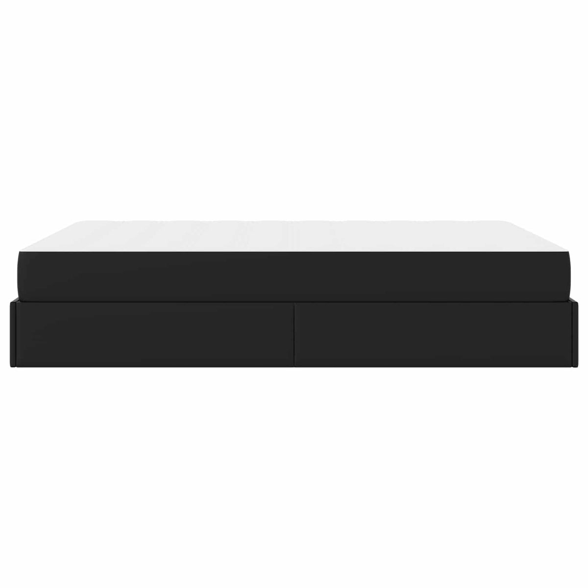 Bettgestell mit Matratze Sonstiges 2 Stk. Schwarz PVC