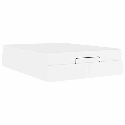 Bettgestell mit Matratze Sonstiges 2 Stk. Weiß PVC