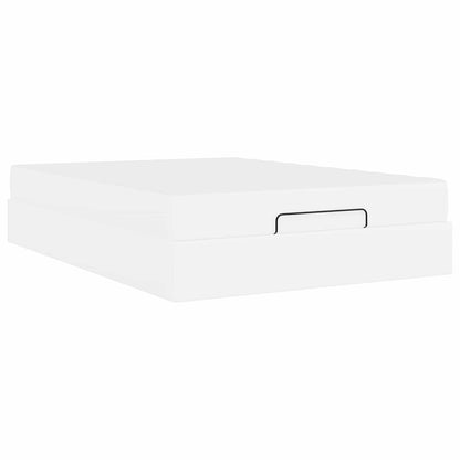 Bettgestell mit Matratze Sonstiges 2 Stk. Weiß PVC