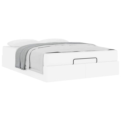 Bettgestell mit Matratze Sonstiges 2 Stk. Weiß PVC