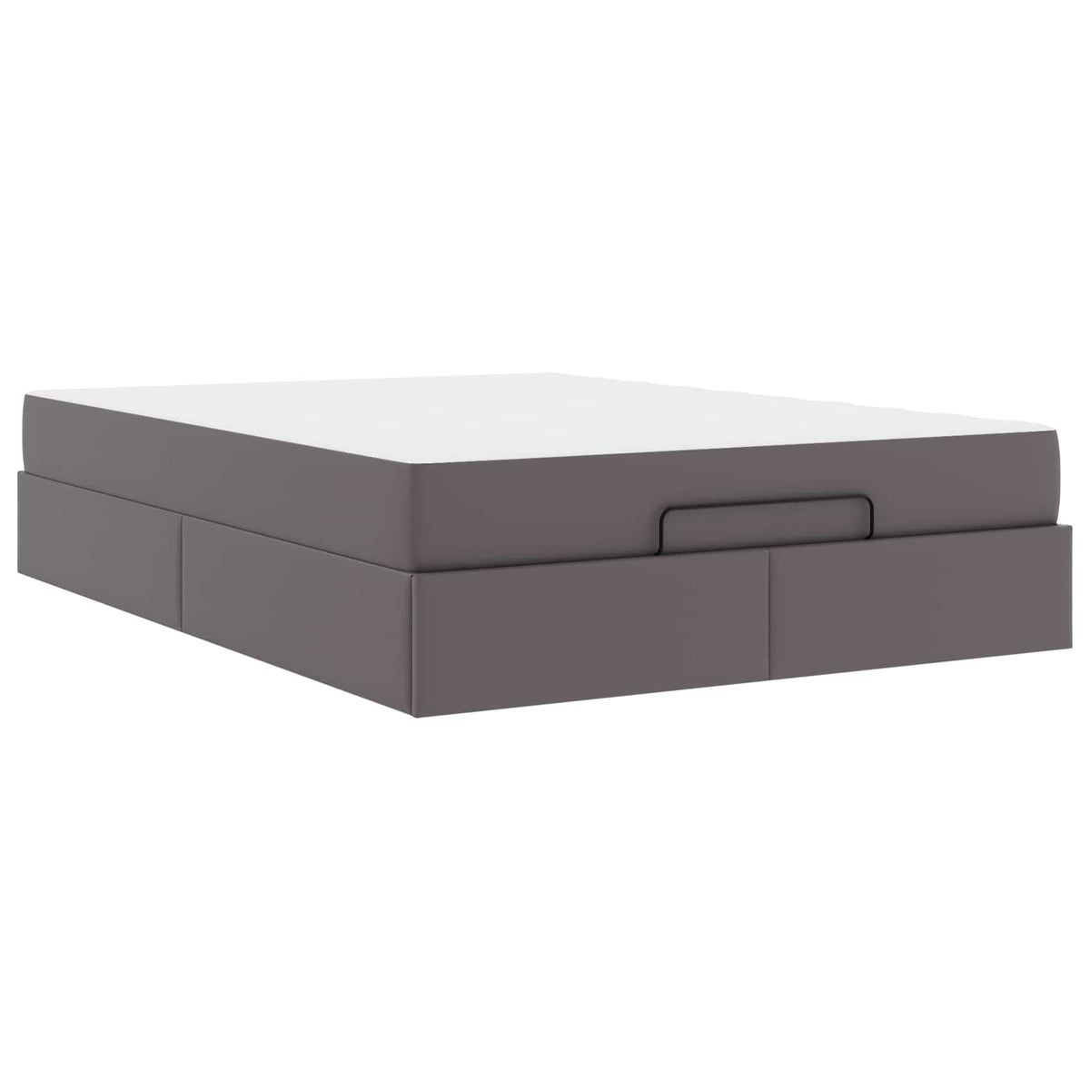 Bettgestell mit Matratze Sonstiges 2 Stk. Grau PVC
