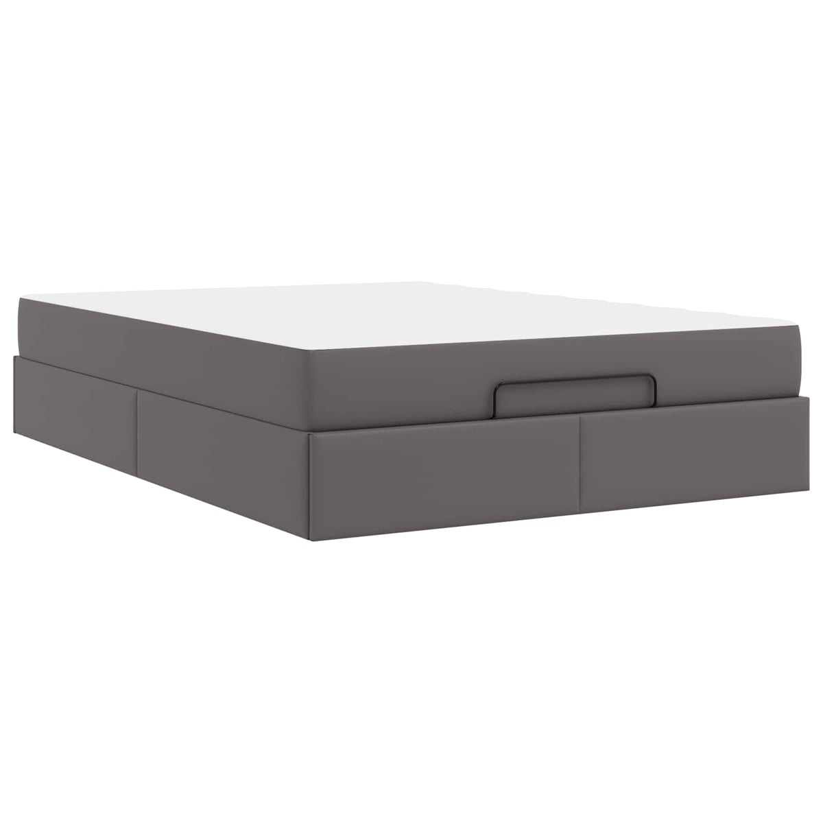 Bettgestell mit Matratze Sonstiges 2 Stk. Grau PVC