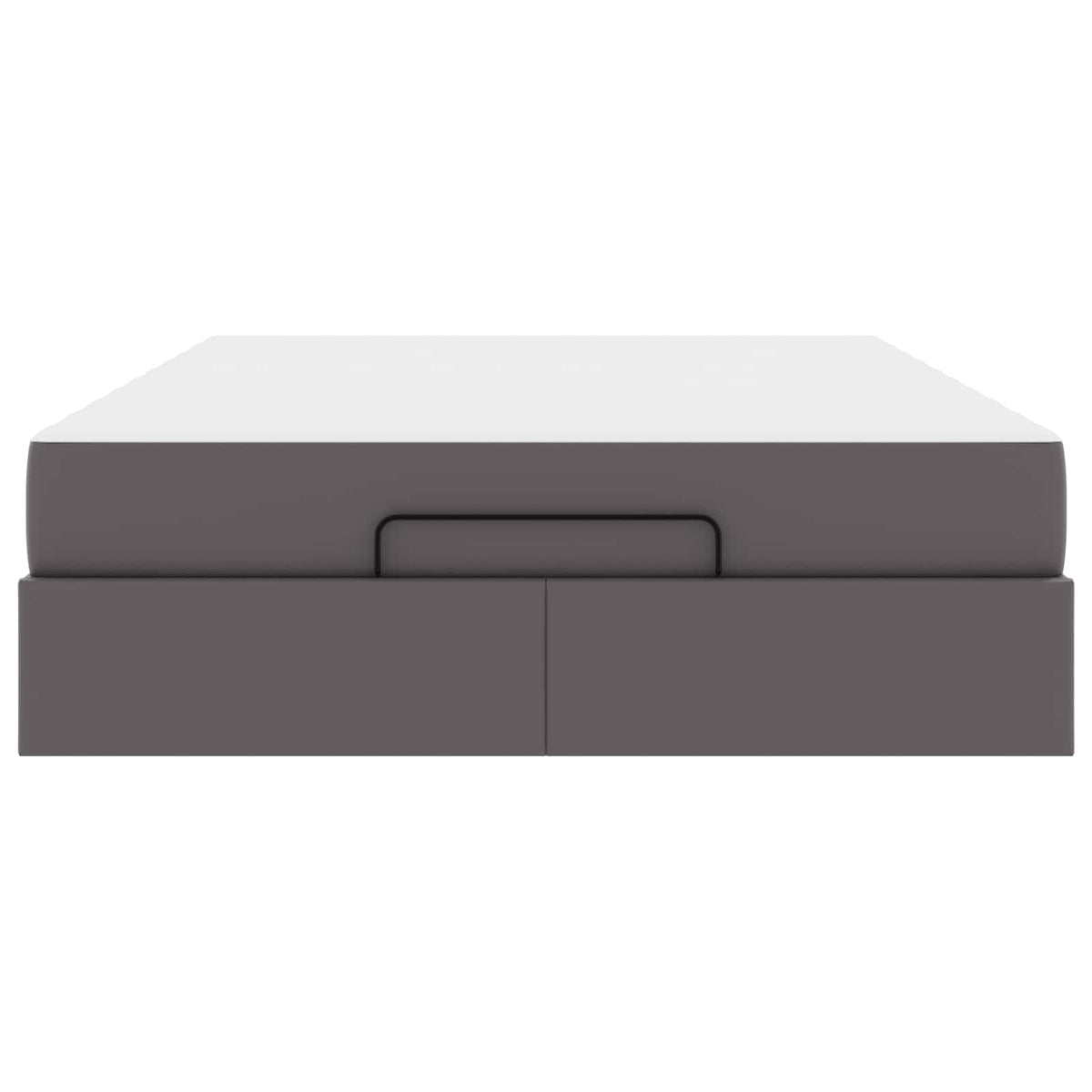 Bettgestell mit Matratze Sonstiges 2 Stk. Grau PVC