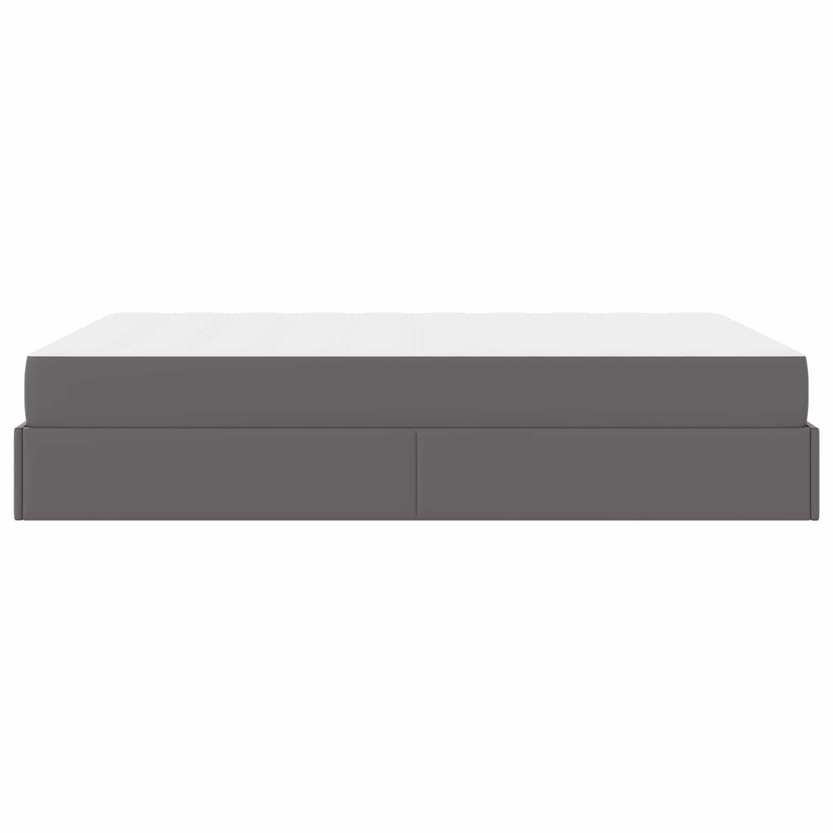 Bettgestell mit Matratze Sonstiges 2 Stk. Grau PVC