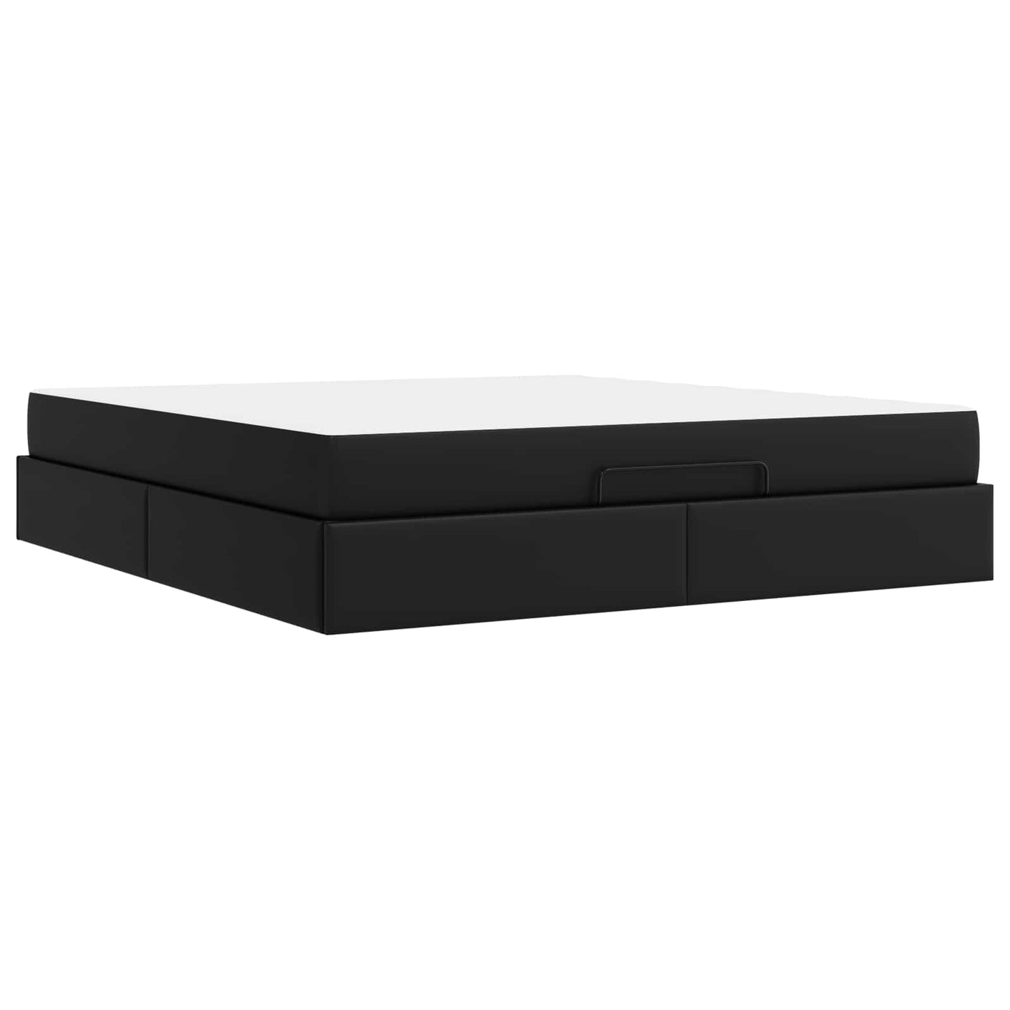 Bettgestell mit Matratze Sonstiges 2 pcs Schwarz PVC