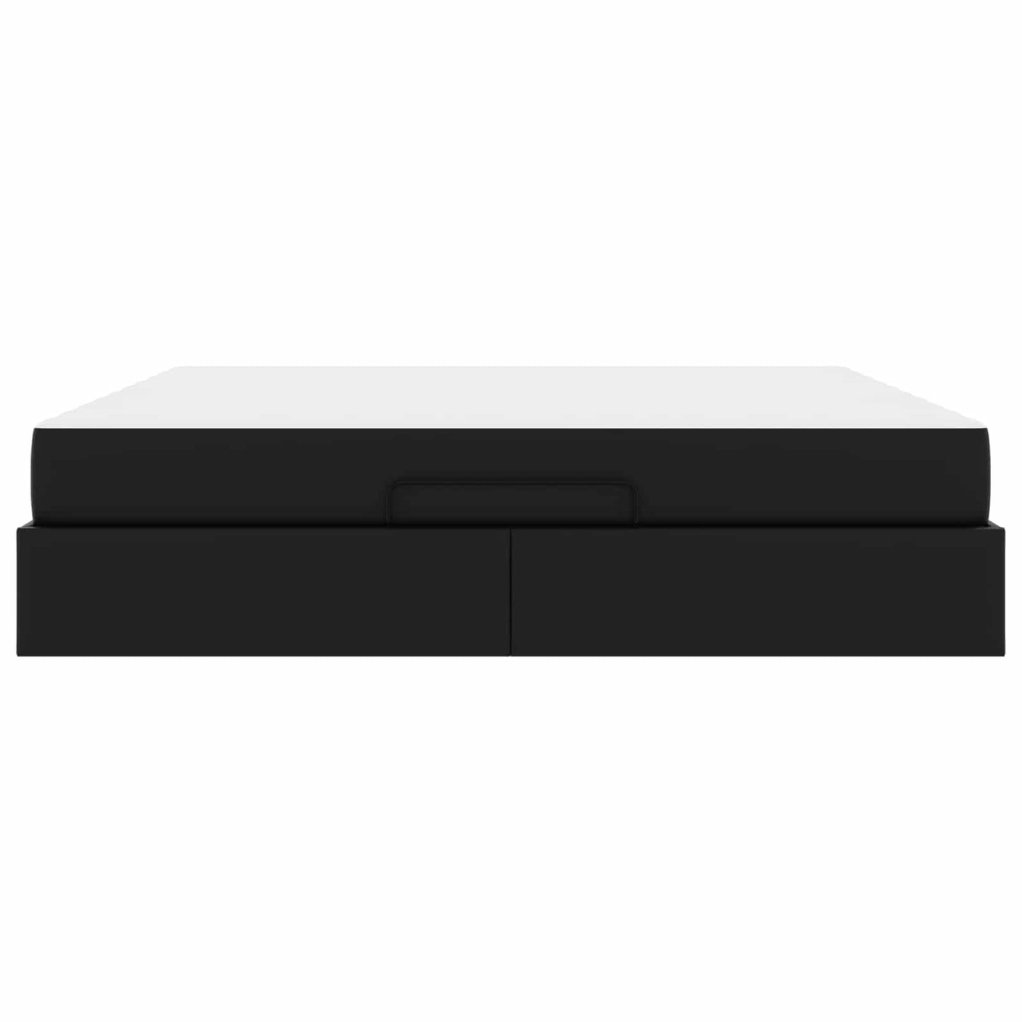 Bettgestell mit Matratze Sonstiges 2 pcs Schwarz PVC