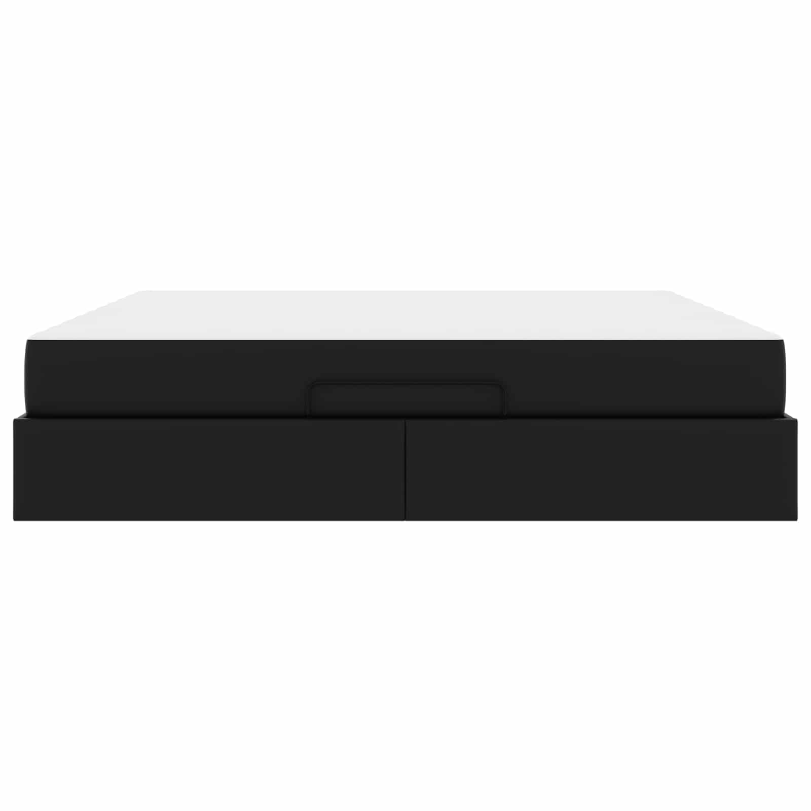 Bettgestell mit Matratze Sonstiges 2 pcs Schwarz PVC