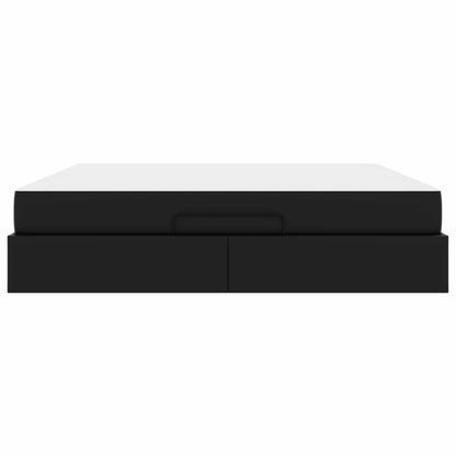 Bettgestell mit Matratze Sonstiges 2 stk. Schwarz PVC