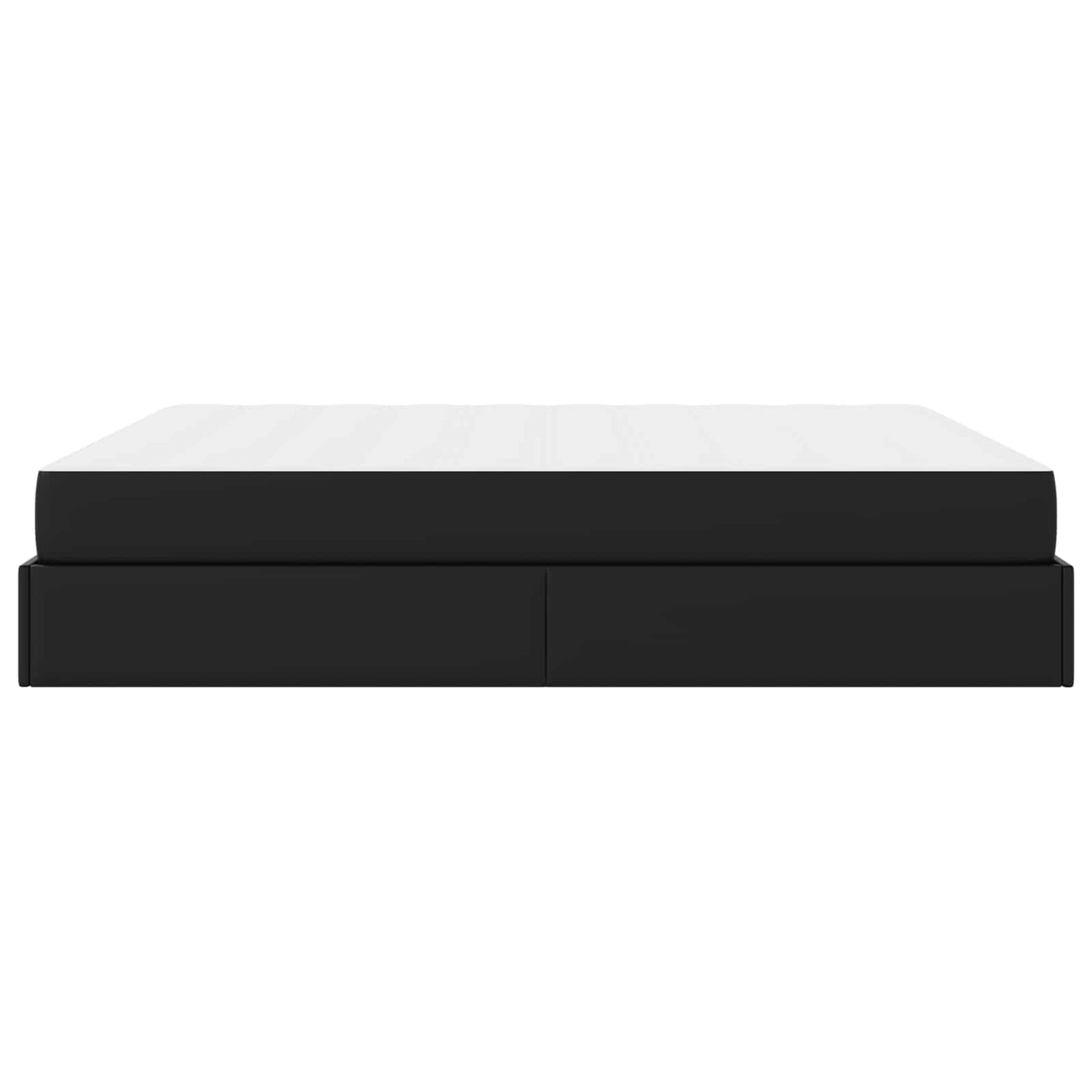 Bettgestell mit Matratze Sonstiges 2 pcs Schwarz PVC