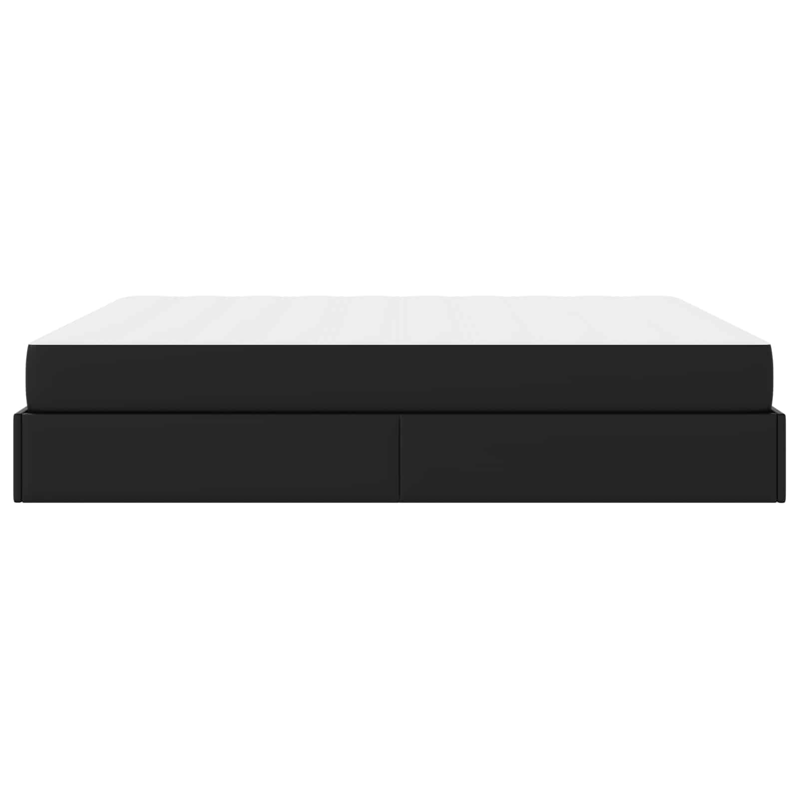 Bettgestell mit Matratze Sonstiges 2 pcs Schwarz PVC