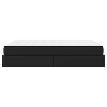 Bettgestell mit Matratze Sonstiges 2 stk. Schwarz PVC