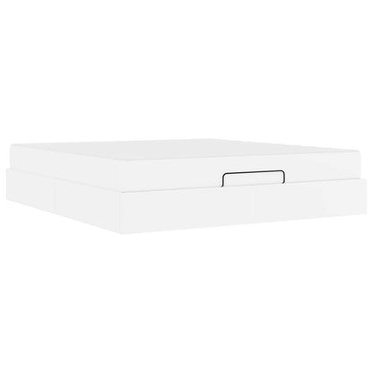 Bettgestell mit Matratze Sonstiges 2 Stk. Weiß PVC