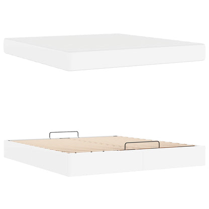 Bettgestell mit Matratze Sonstiges 2 Stk. Weiß PVC