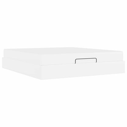 Bettgestell mit Matratze Sonstiges 2 Stk. Weiß PVC
