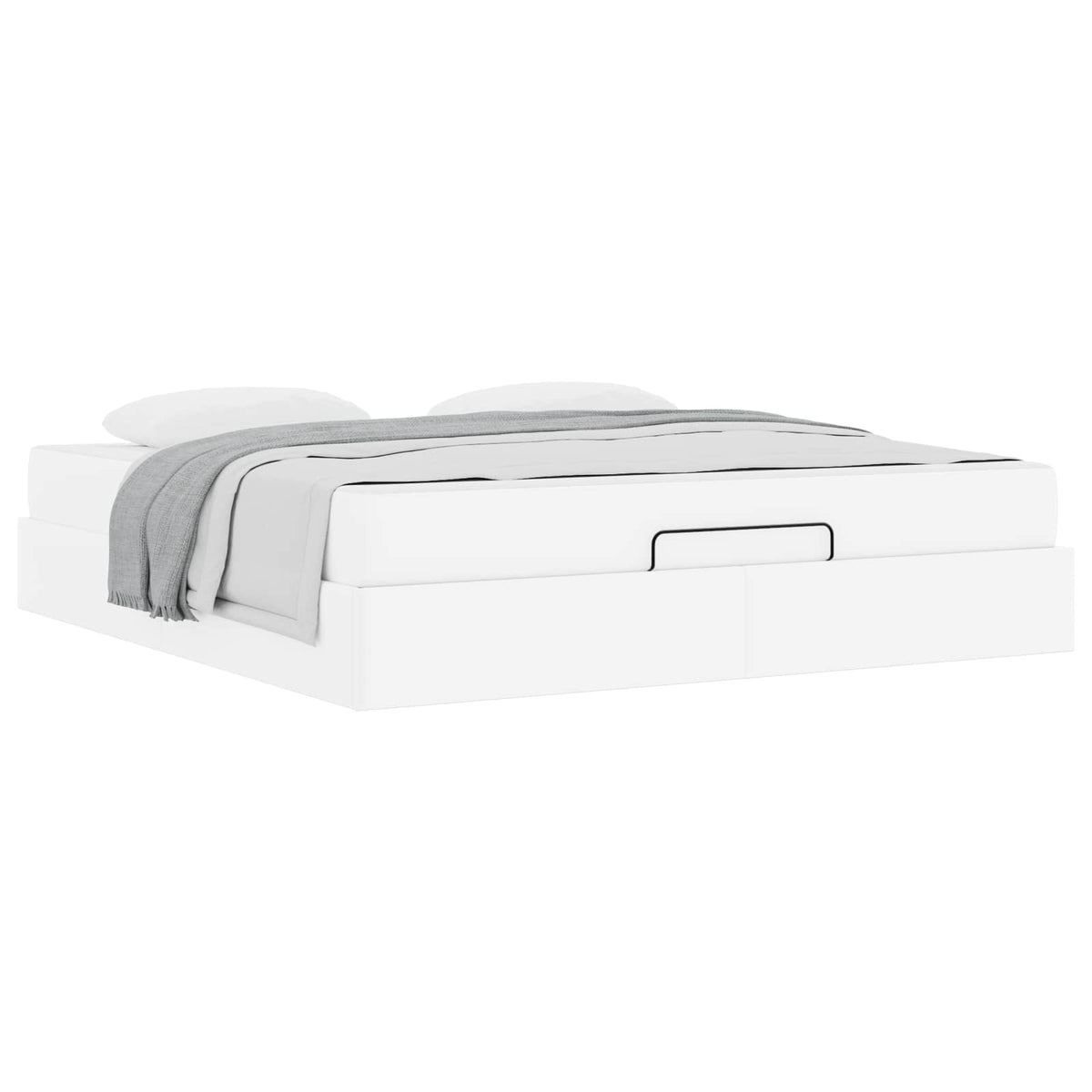 Bettgestell mit Matratze Sonstiges 2 Stk. Weiß PVC