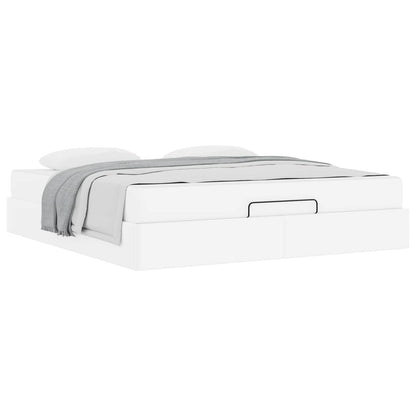 Bettgestell mit Matratze Sonstiges 2 Stk. Weiß PVC
