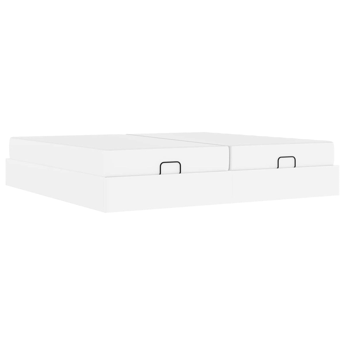 Bettgestell mit Matratze Sonstiges 2 Stk. Weiß PVC
