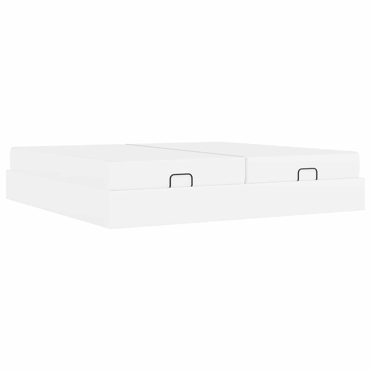 Bettgestell mit Matratze Sonstiges 2 Stk. Weiß PVC