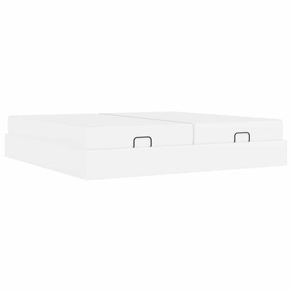 Bettgestell mit Matratze Sonstiges 2 Stk. Weiß PVC